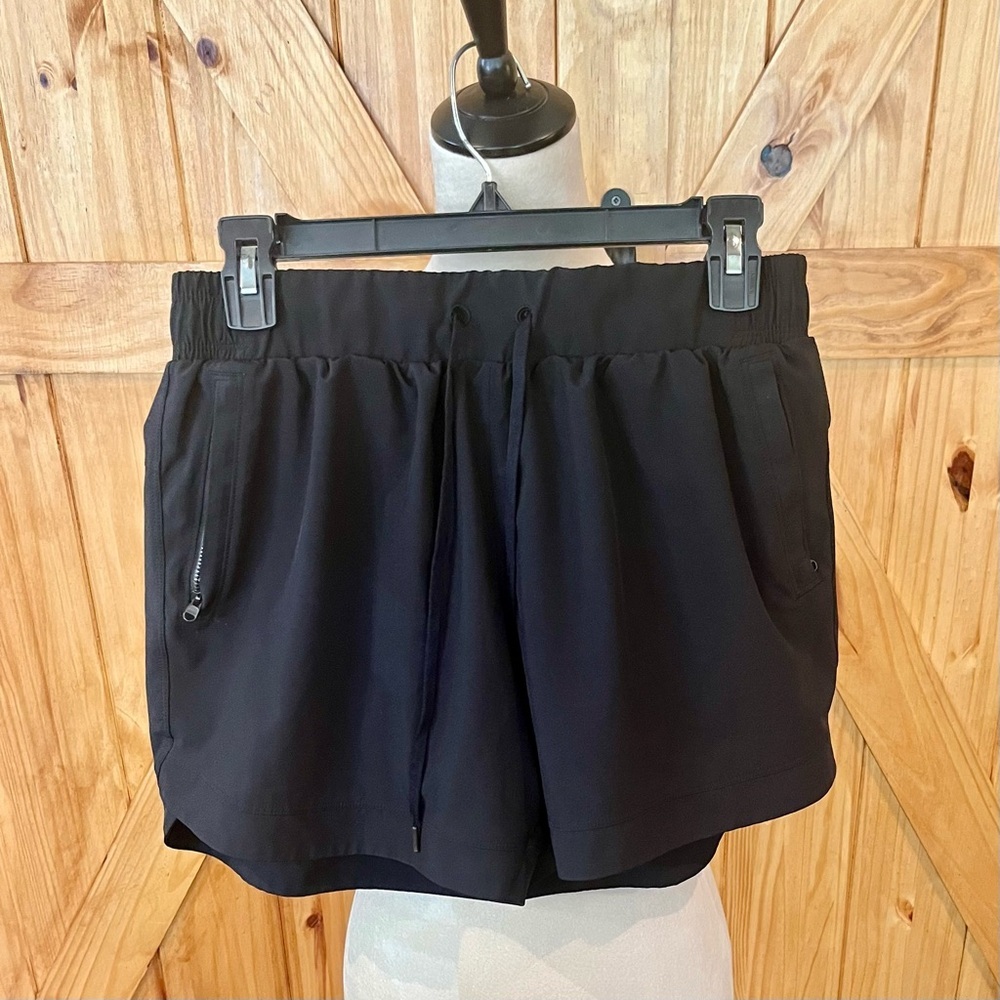 Alia GIRL’S Black Athletic Shorts with Elastic Waistband